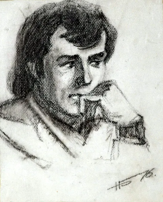 КП 23509. Рисунок. Бантюков Н.Т. Портрет А.Шевердяева. 1976 г