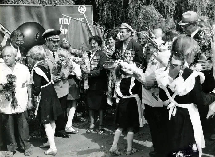 КП 15545. Чуев Н.Я. на праздновании 40-летия Курской битвы, ракитное, 1988 г.